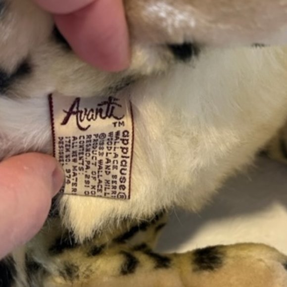 VTG 17" Sitting Chetah Stuffed Animal Applause by Avanti Italy 1983 - Picture 6 of 12